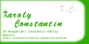 karoly constantin business card
